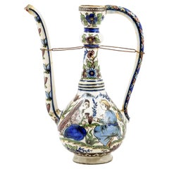 Antique Iznik Pottery Jug / Pitcher