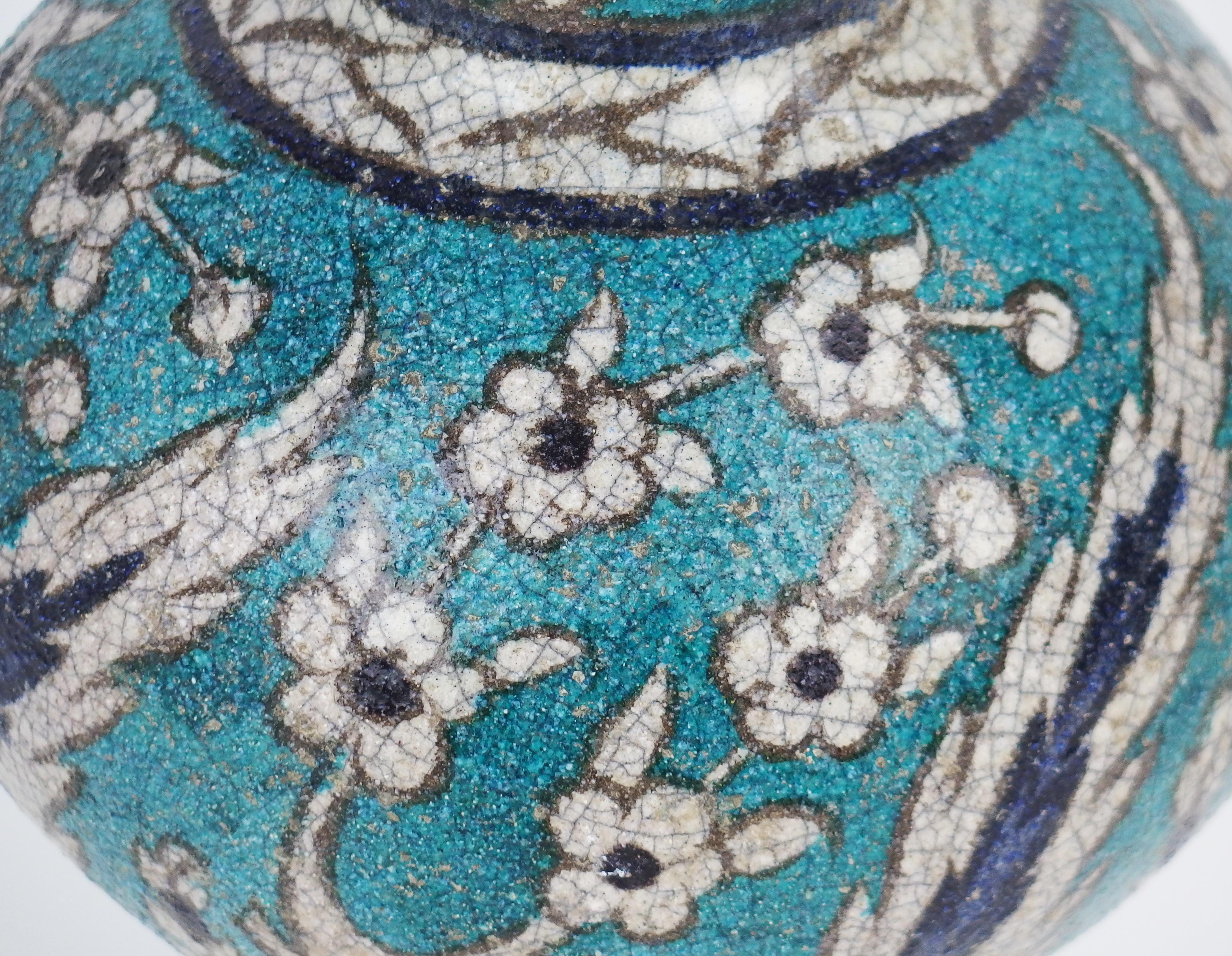 Iznik Style Ceramic Vase by Edmond Lachenal In Good Condition For Sale In Janvry, Essonne