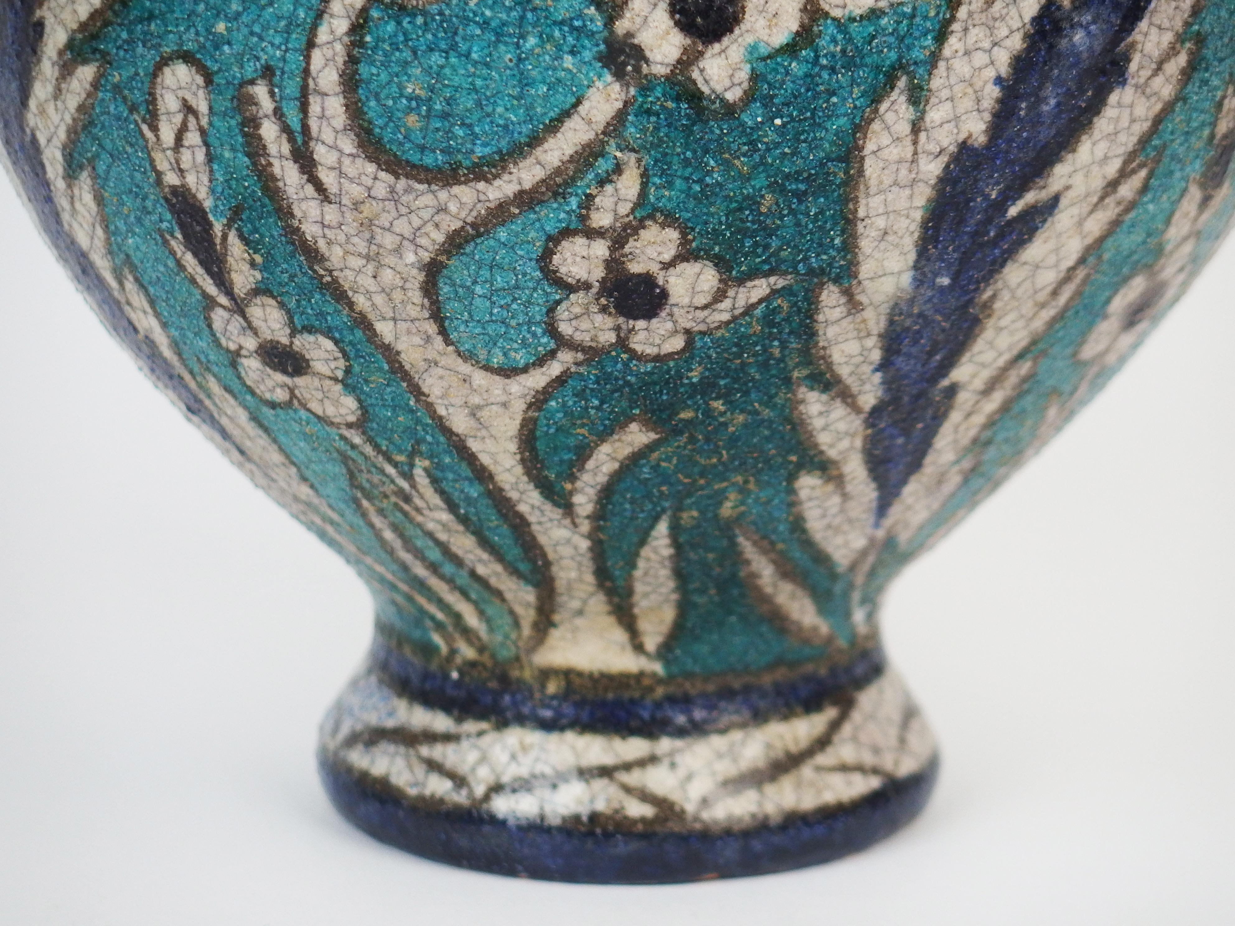 Iznik Style Ceramic Vase by Edmond Lachenal For Sale 1