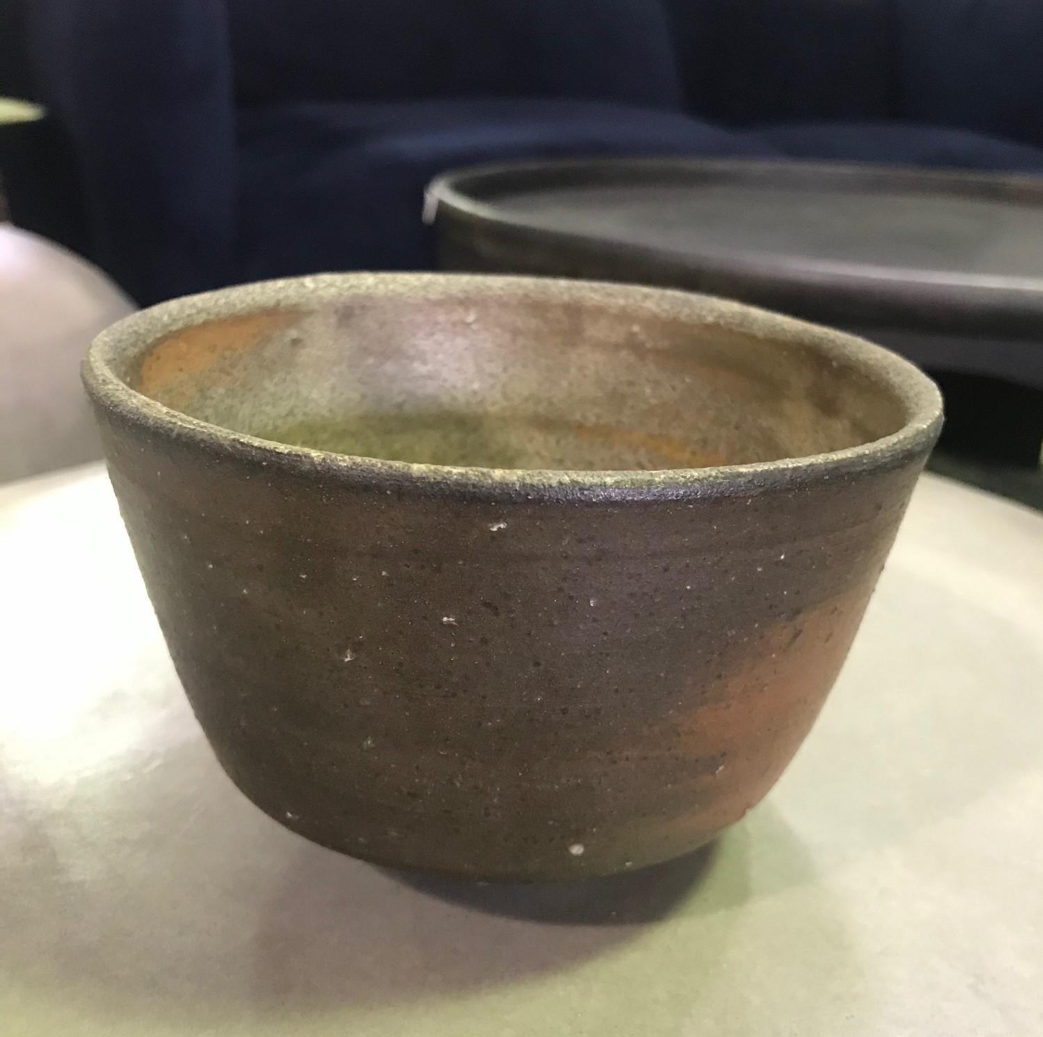 Hand-Crafted Izuru Yamamoto Japanese Bizen Ware Pottery Ceramic Chawan Tea Bowl Cup