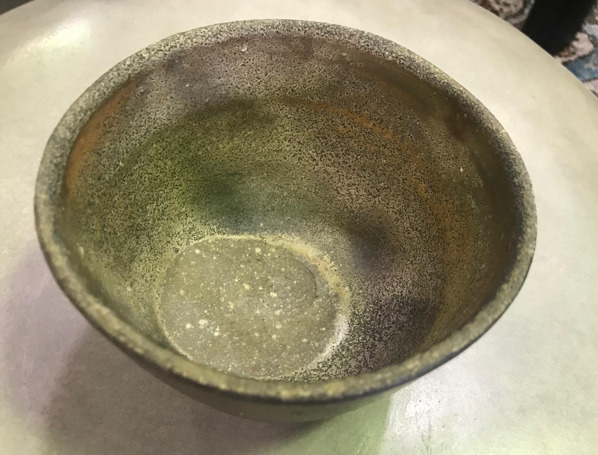 Izuru Yamamoto Japanese Bizen Ware Pottery Ceramic Chawan Tea Bowl Cup In Good Condition In Studio City, CA