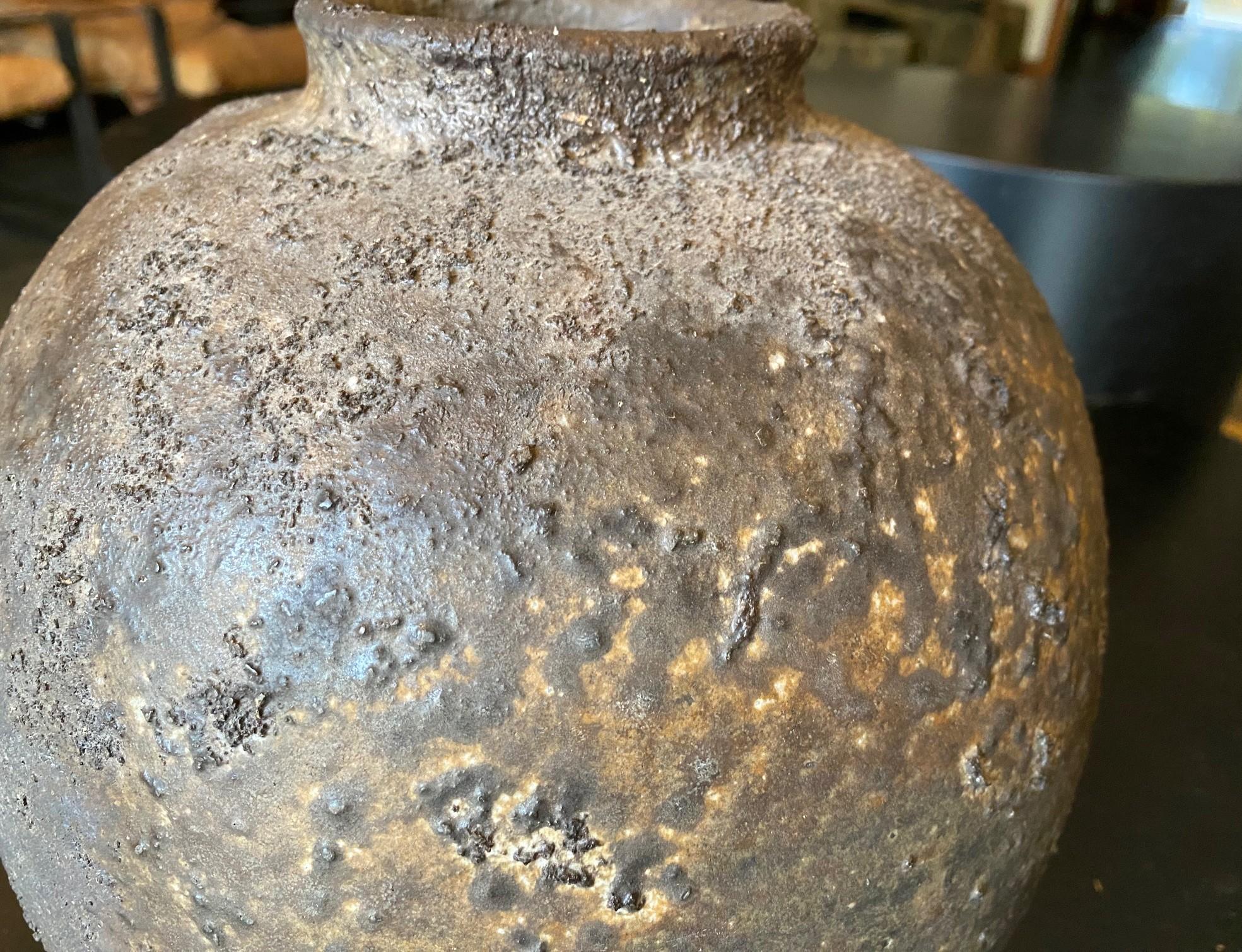 Izuru Yamamoto Jarrón de cerámica japonesa Bizen Ware Yohen Tsubo con esmalte ceniza en venta 2
