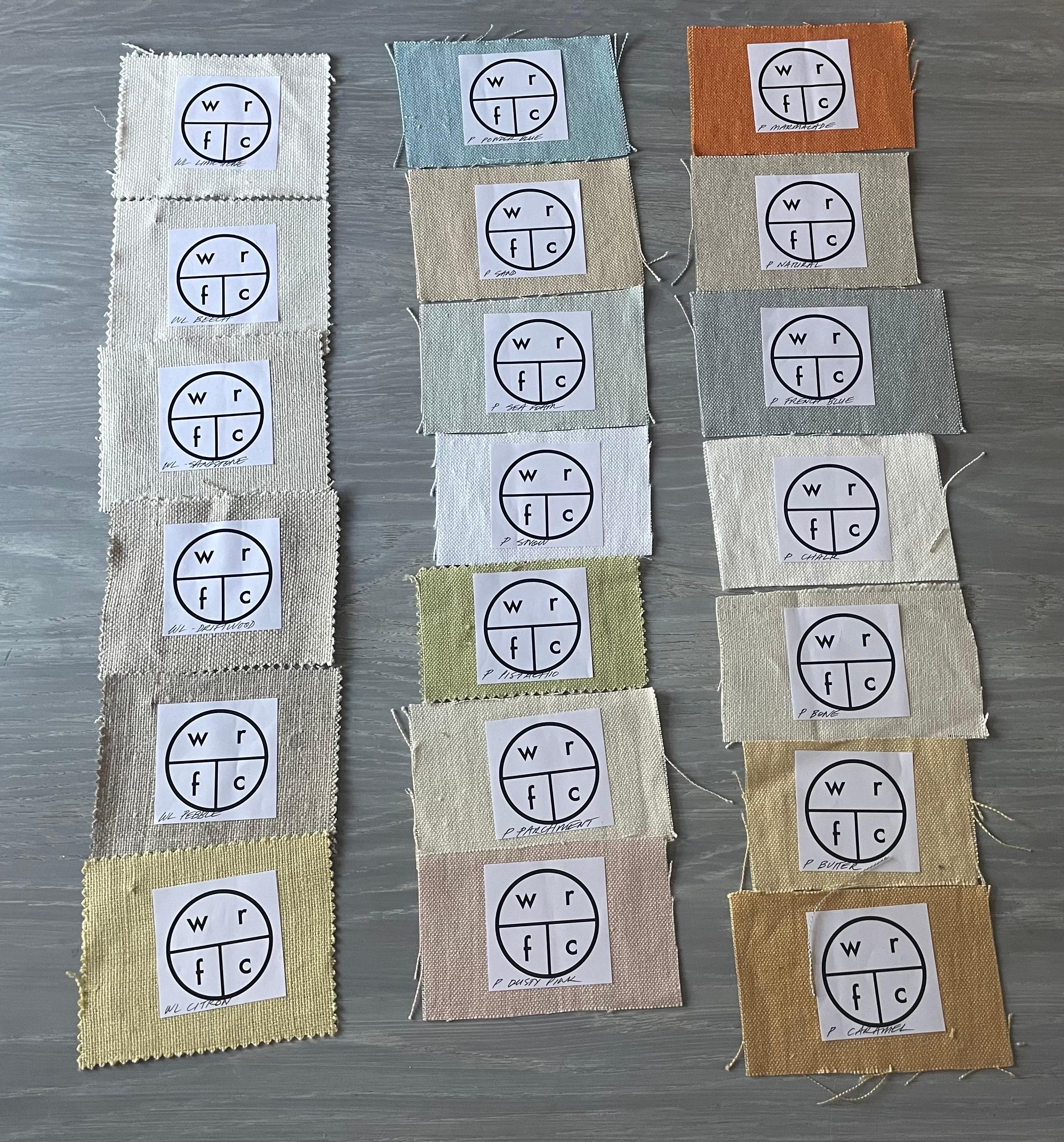 J260 Grande applique classica in lino belga cucito a mano in ottone invecchiato di Wende Reid in vendita 1