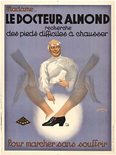 Original LE DOCTEUR ALMOND vintage French poster