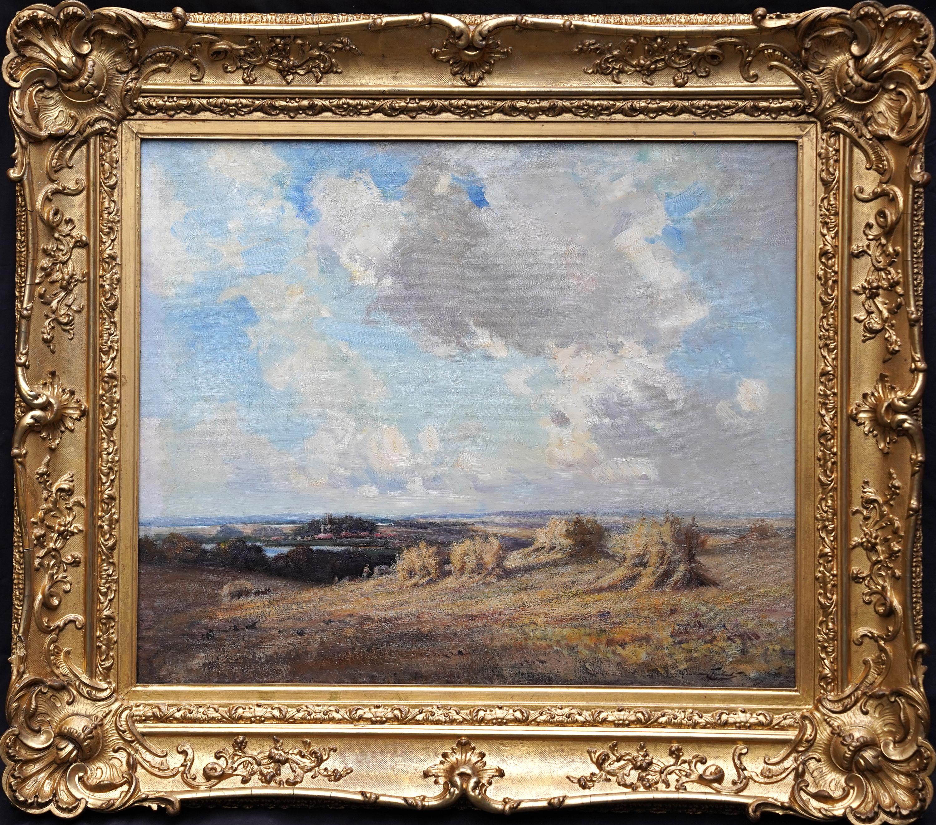 Harvest Landscape - Scottish Impressionist 1900 art  oil painting Scotland 7