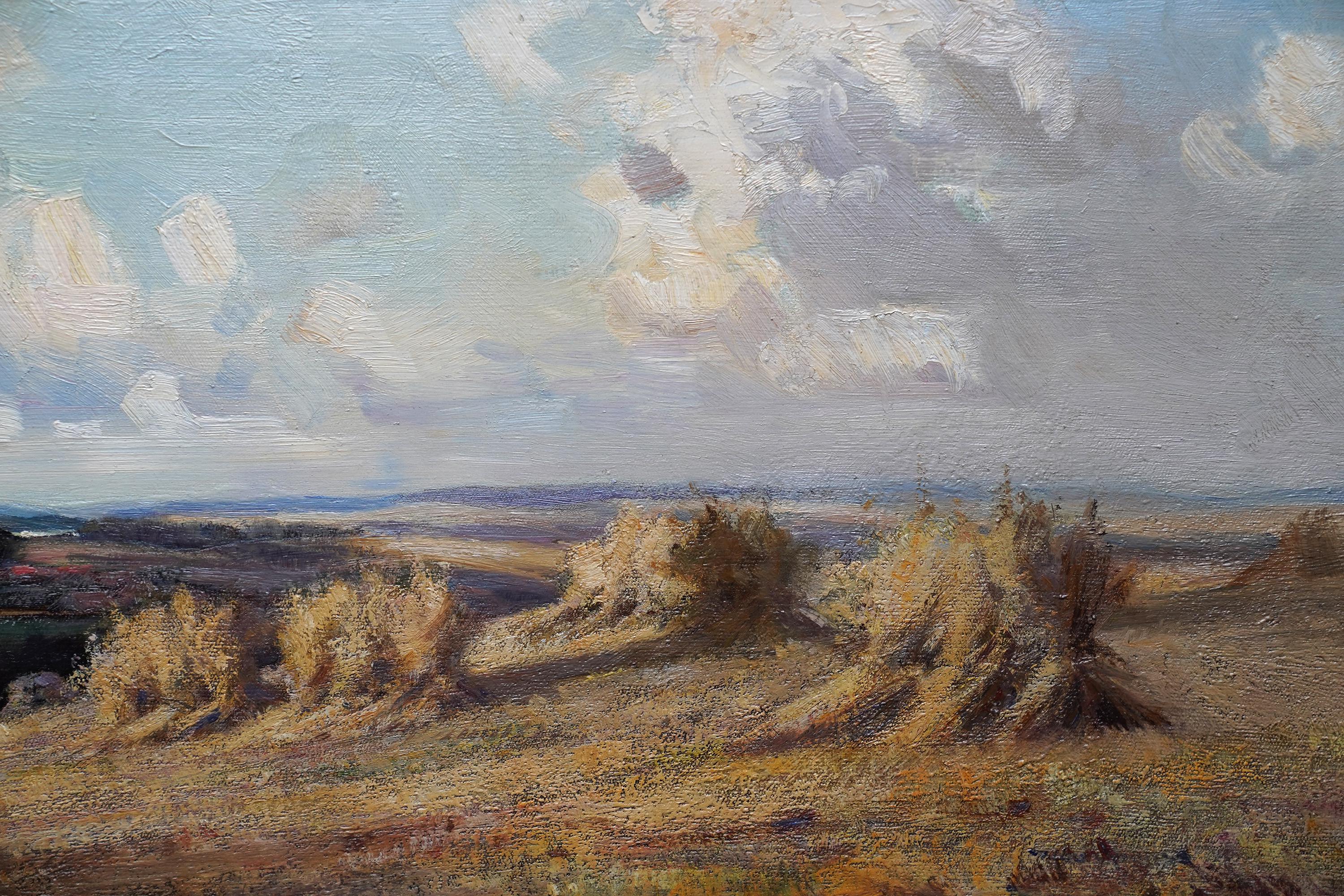 Harvest Landscape - Scottish Impressionist 1900 art  oil painting Scotland 1