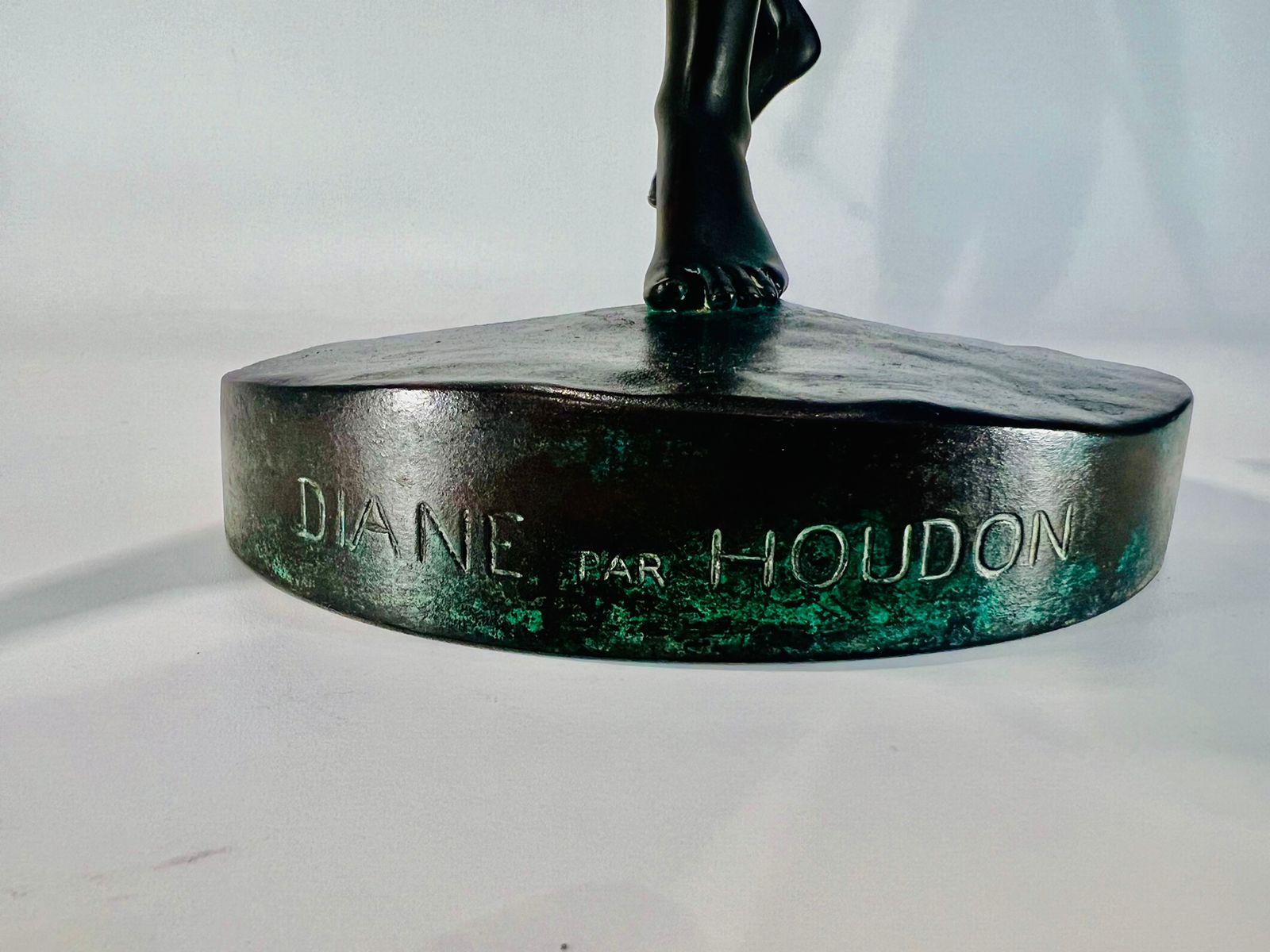 J A Houdon france Bronze 1790 „Diane“ von Barbedienne-Gründer. (Gegossen) im Angebot