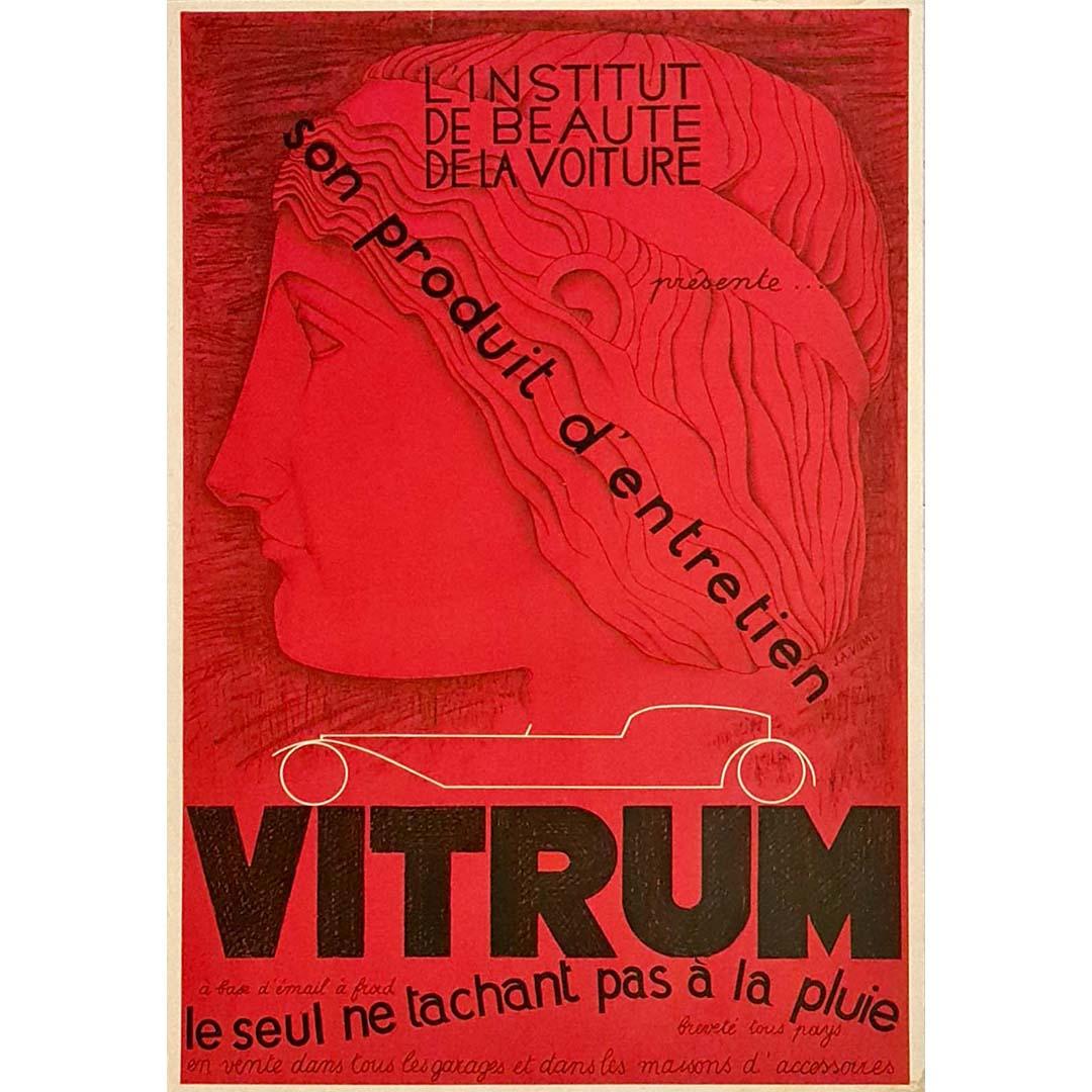 Originalplakat von J.A. Vidal wurde zur Werbung für ein Autopflegeprodukt gemacht. Sie kann sein  (Art déco), Print, von J. A. Vidal