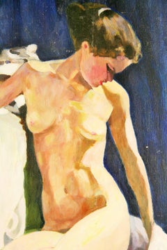 Nude on Blue by Waine