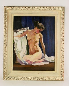 Nude on Blue by Waine