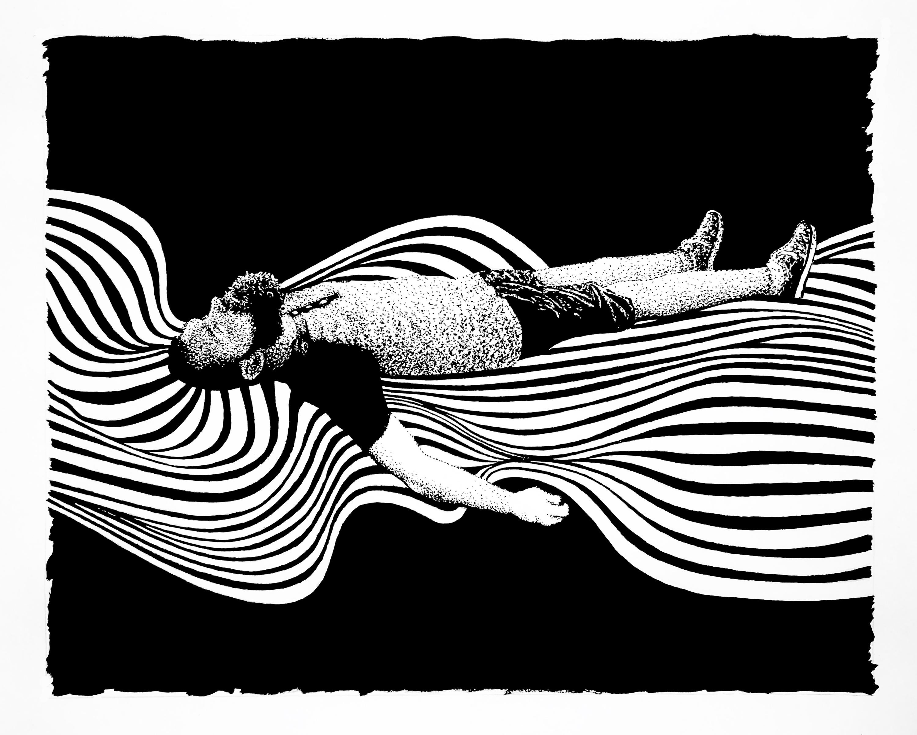"Float" (2020) di J. Adams McGalliard, disegno originale a inchiostro