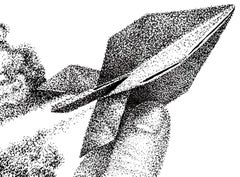 "Rocket" (2020) By J. Adam McGalliard, Original Ink Drawing