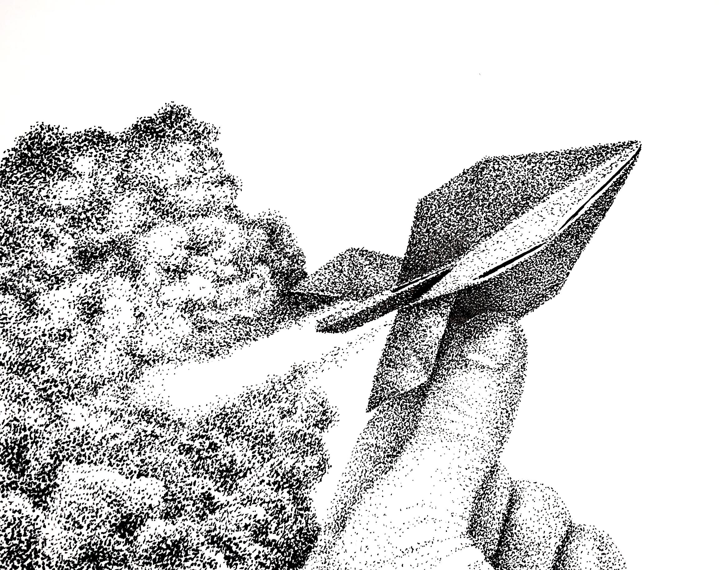 "Rocket" (2020) di J. Adams McGalliard, disegno originale a inchiostro