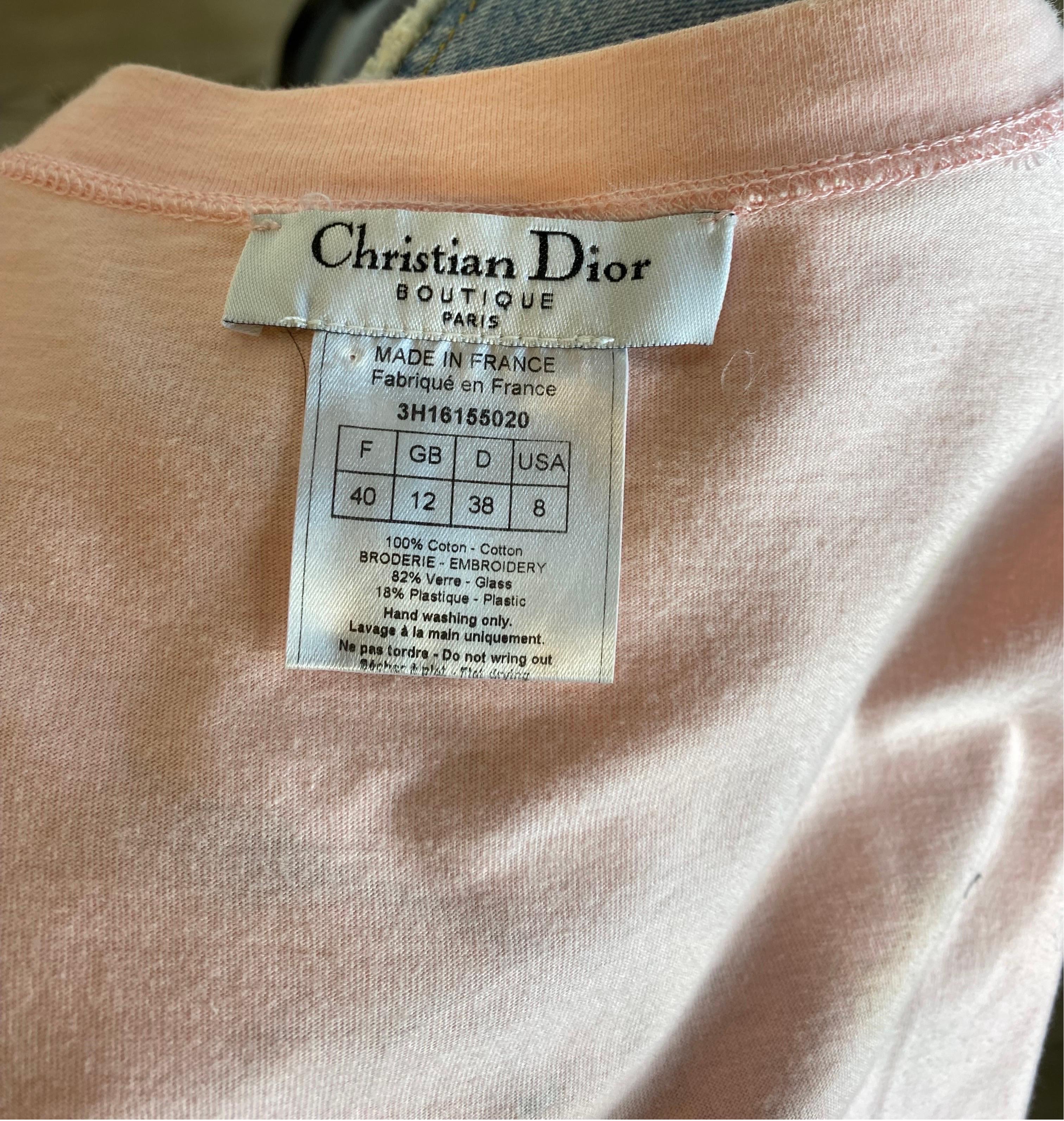 J adore Dior Herbst 2003 Rosa T-Shirt von John Gallino im Angebot 4