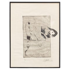 J. Opera d'arte incorniciata di Alcalde, 1950 circa