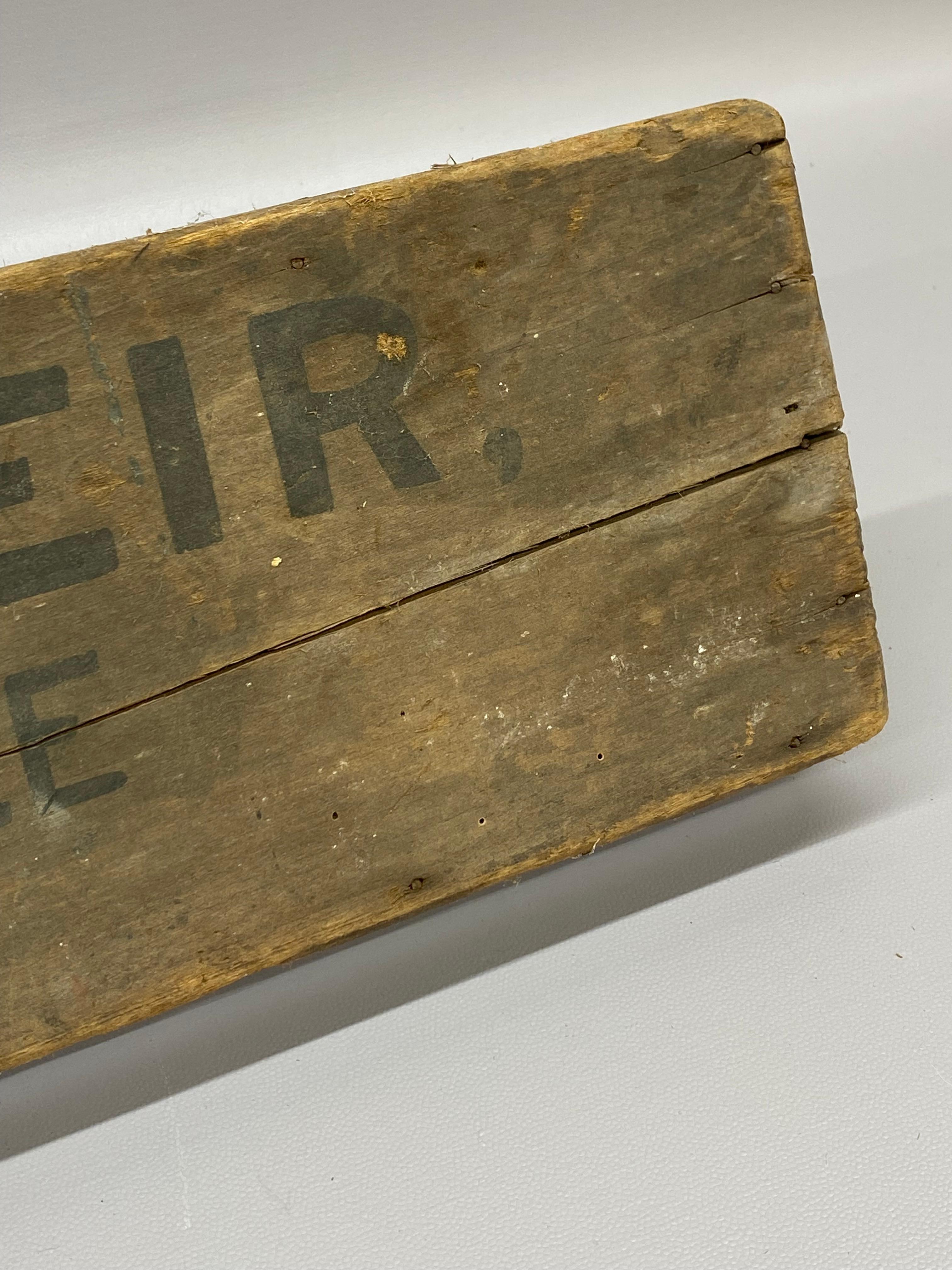 J. Alden Weir Hand Made Studio Sign Branchville Connecticut en Desgastado estado para la venta en Garnerville, NY