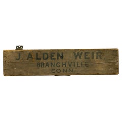 J. Alden Weir Hand Made Studio Sign Branchville Connecticut