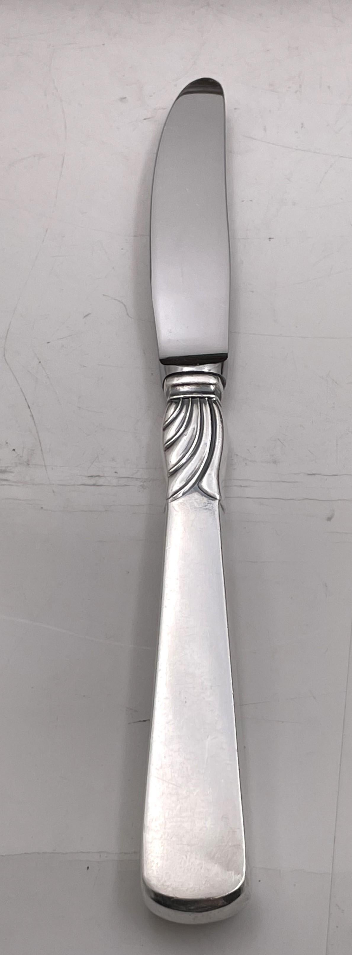 Mid-Century Modern Ensemble danois de 156 pièces de couverts en argent sterling moderne du milieu du siècle dernier en vente
