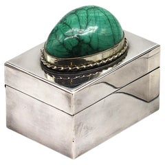 J. Anthony Redmile Malachite Mtd. Scatola in argento