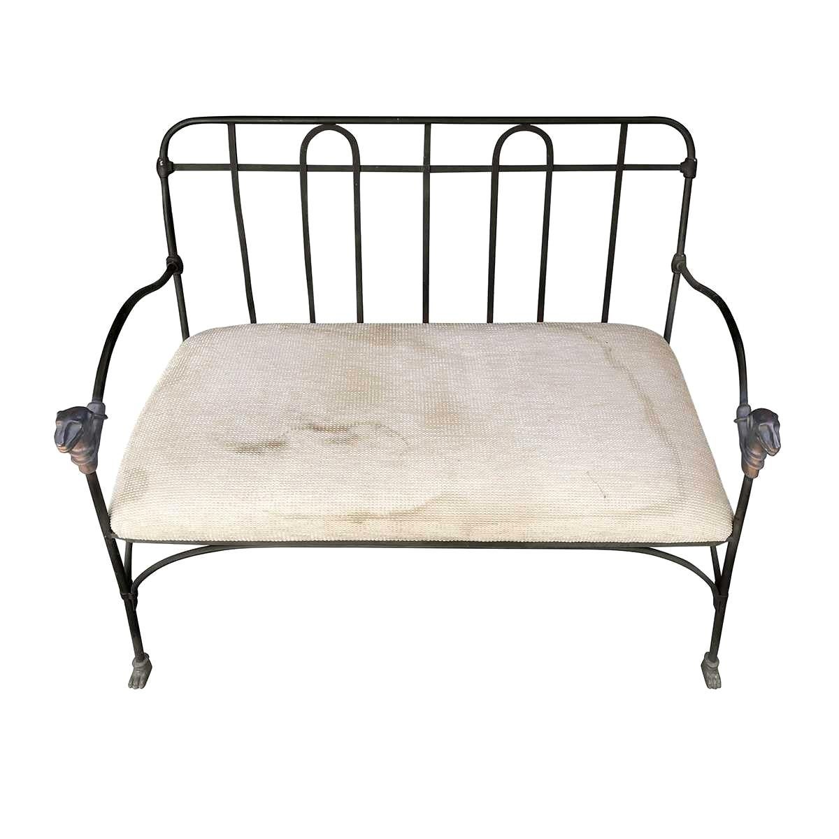 J-Art Iron Co Settees with Lion Heads, Late 20th Century For Sale