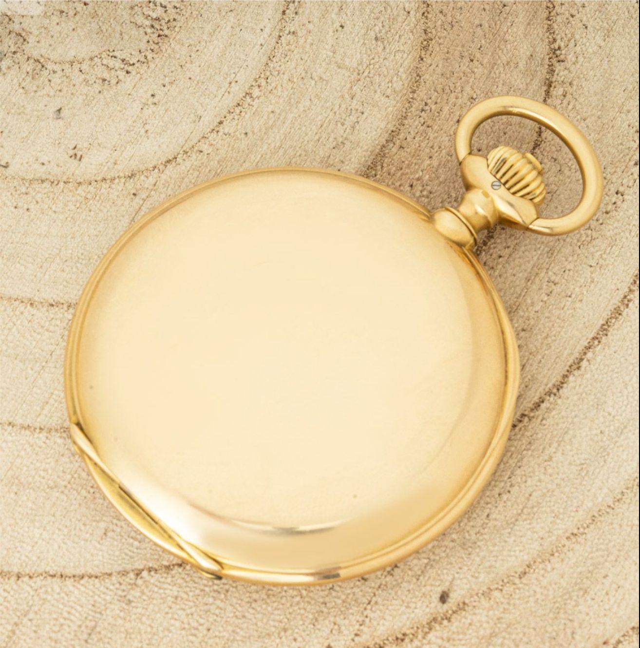 J. Assmann Glashütte Fine Keyless Lever Full Hunter Taschenuhr, um 1900 Herren