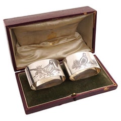 Retro J B Chatterley & Sons Ltd. pair of napkin rings 