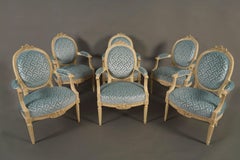 J.-B. III Lelarge, juego de seis sillones «cabriolet», Francia, hacia 1780