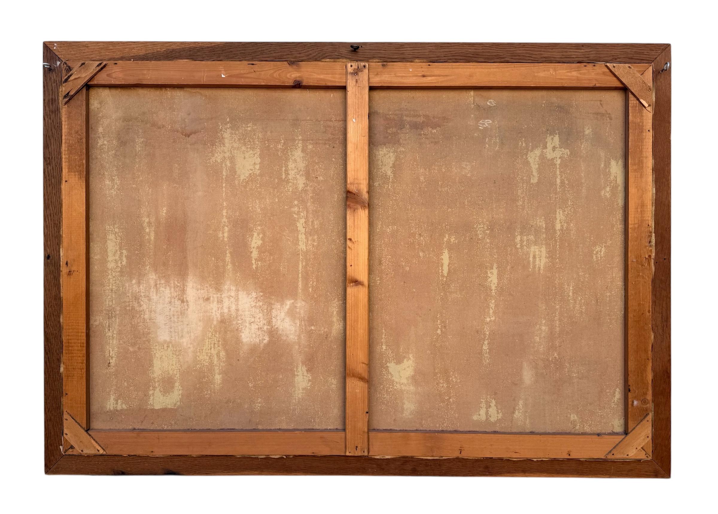 J. BARDIN - Boart Fight, Huile sur toile, XXème siècle en vente 4
