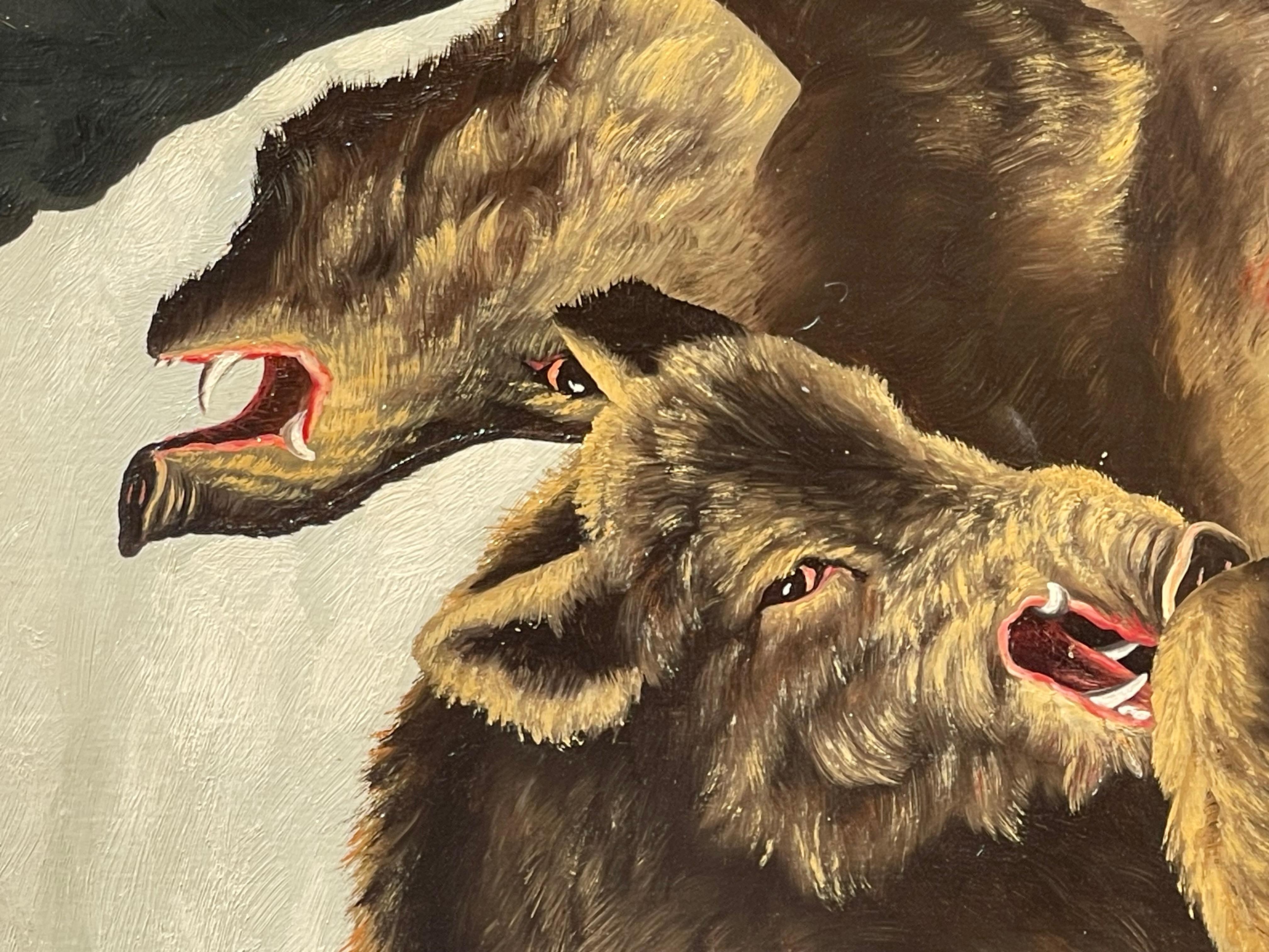 Peint J. BARDIN - Boart Fight, Huile sur toile, XXème siècle en vente