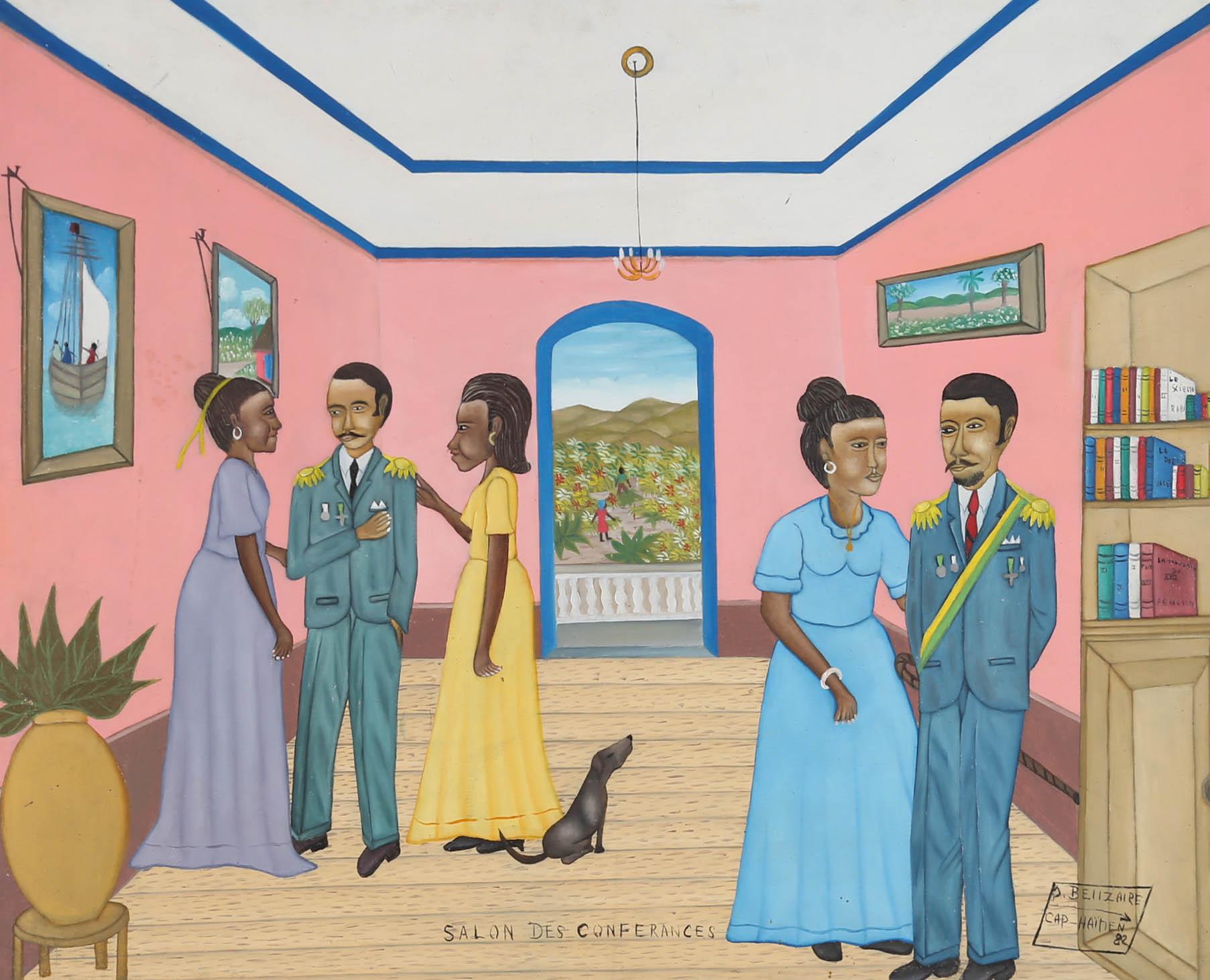 J. Belizaire - Huile, Salon des confrences, Hati, 1982 1