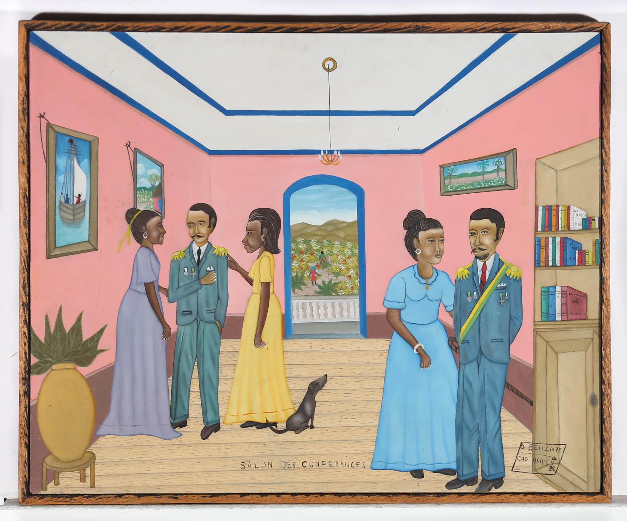 J. Belizaire - Huile, Salon des confrences, Hati, 1982 2