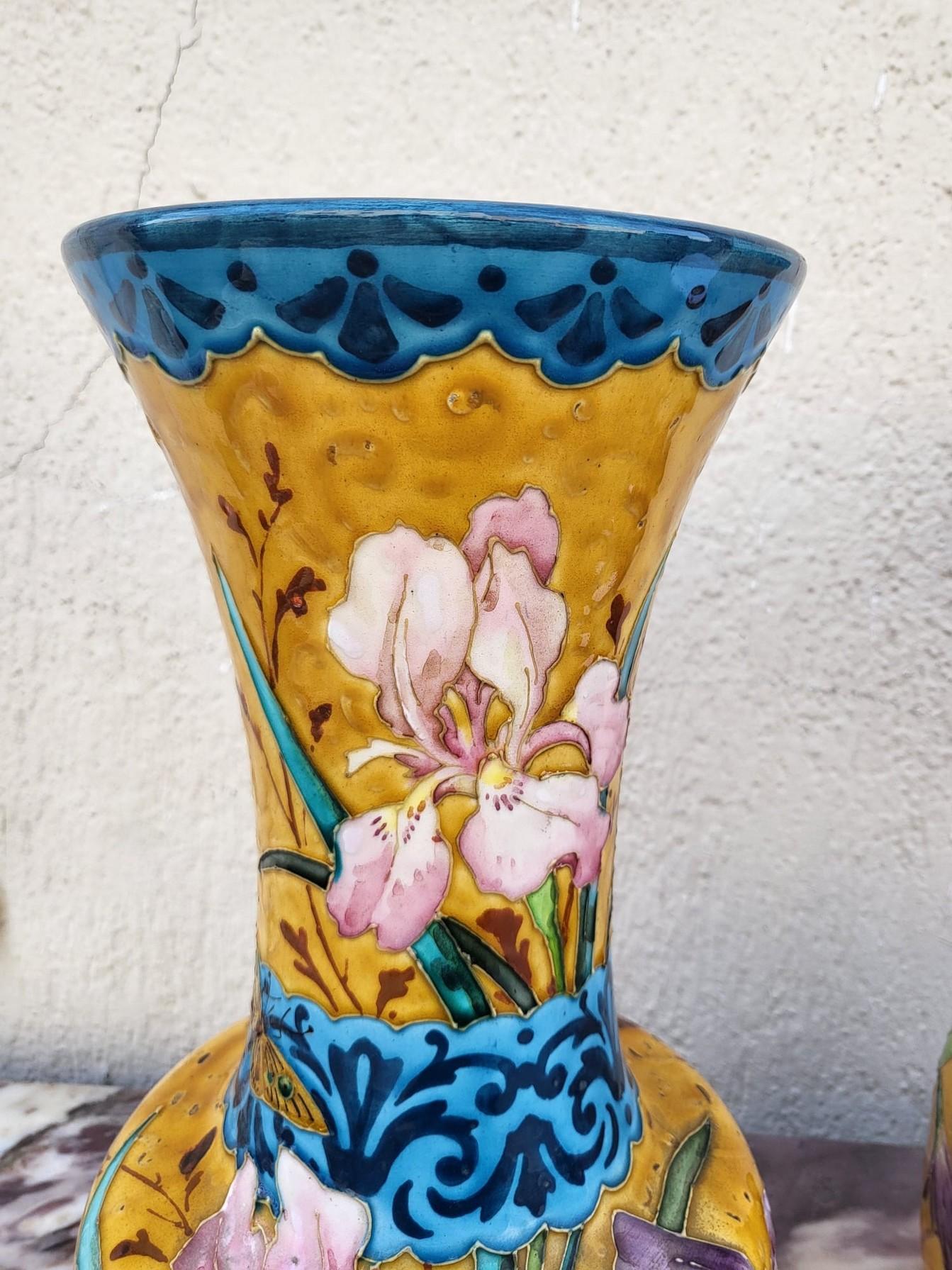J Benard & Manufacture Mla Paris, Pair Of Vases, Late 19th Century 4