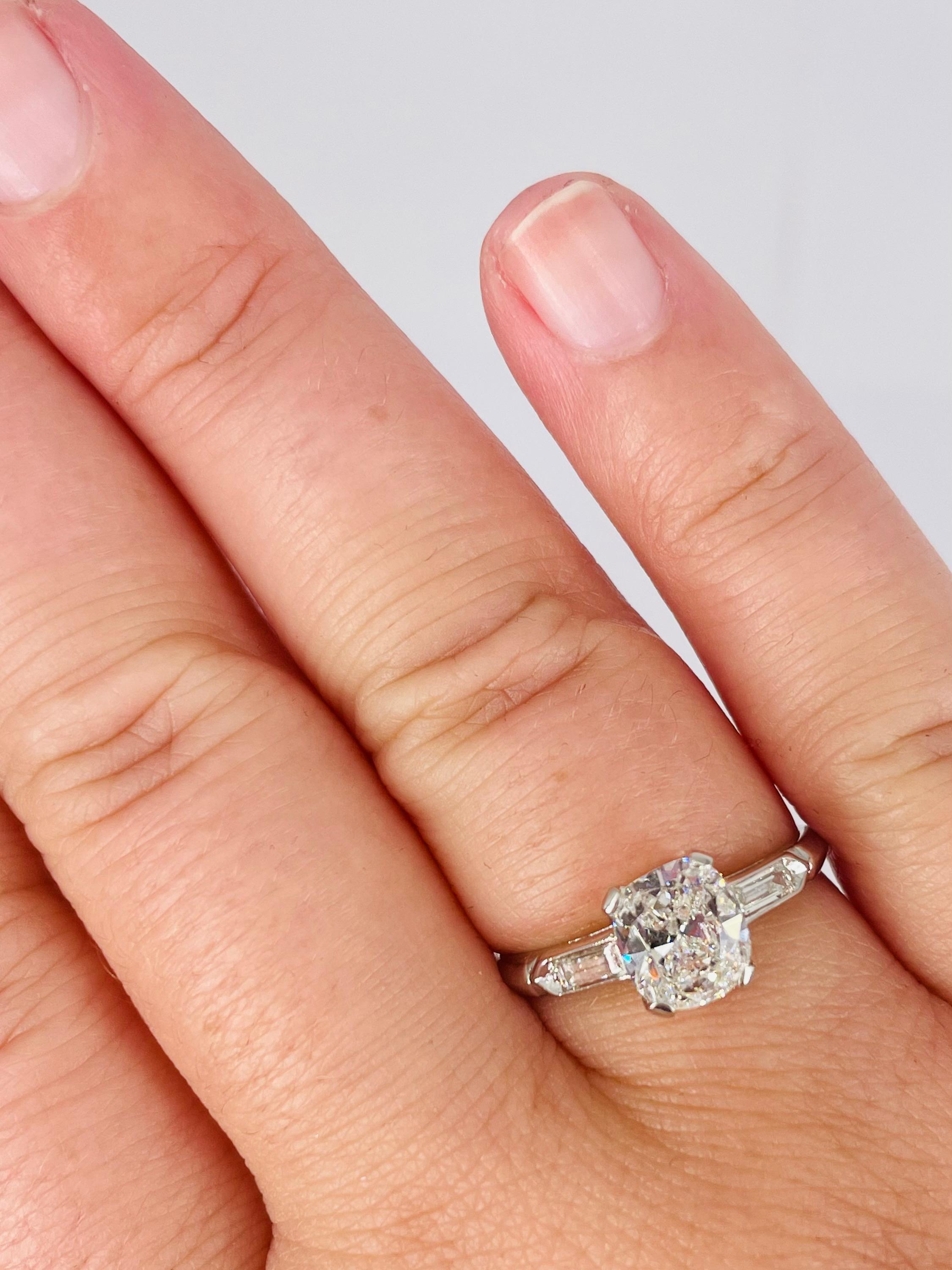 Women's J. Birnbach 0.92 carat Cushion Brilliant Diamond Art Deco Style Engagement Ring  For Sale