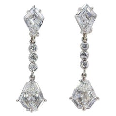J. Birnbach 1,05 Karat F VS1 Kite-Diamant-Tropfen-Ohrringe