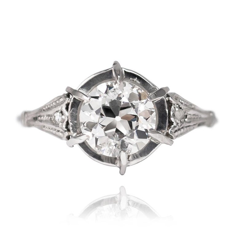 J Birnbach 1 19 Carat Old Euro Diamond Vintage Ring For Sale At 1stdibs