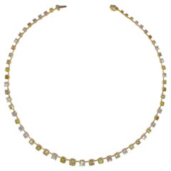 J. Birnbach Collar Riviera de Diamantes de Colores Fancy Surtidos de 14,26 Quilates Totales