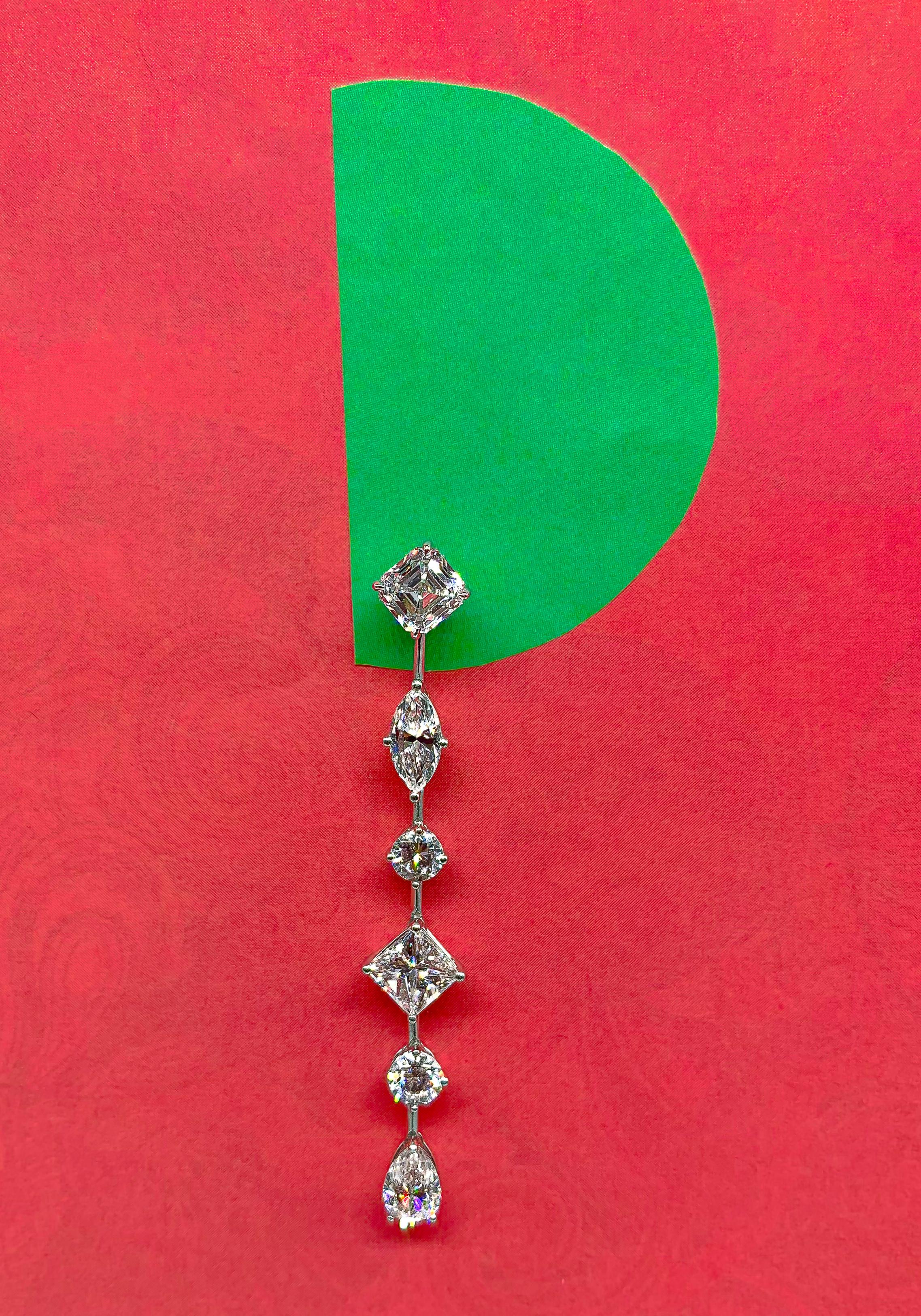 J. Birnbach 1.47 Carat Total Mixed Fancy Shape Diamond Earring Jackets en Nuevo estado para la venta en New York, NY