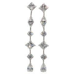 J. Birnbach 1.47 Carat Total Mixed Fancy Shape Diamond Earring Jackets