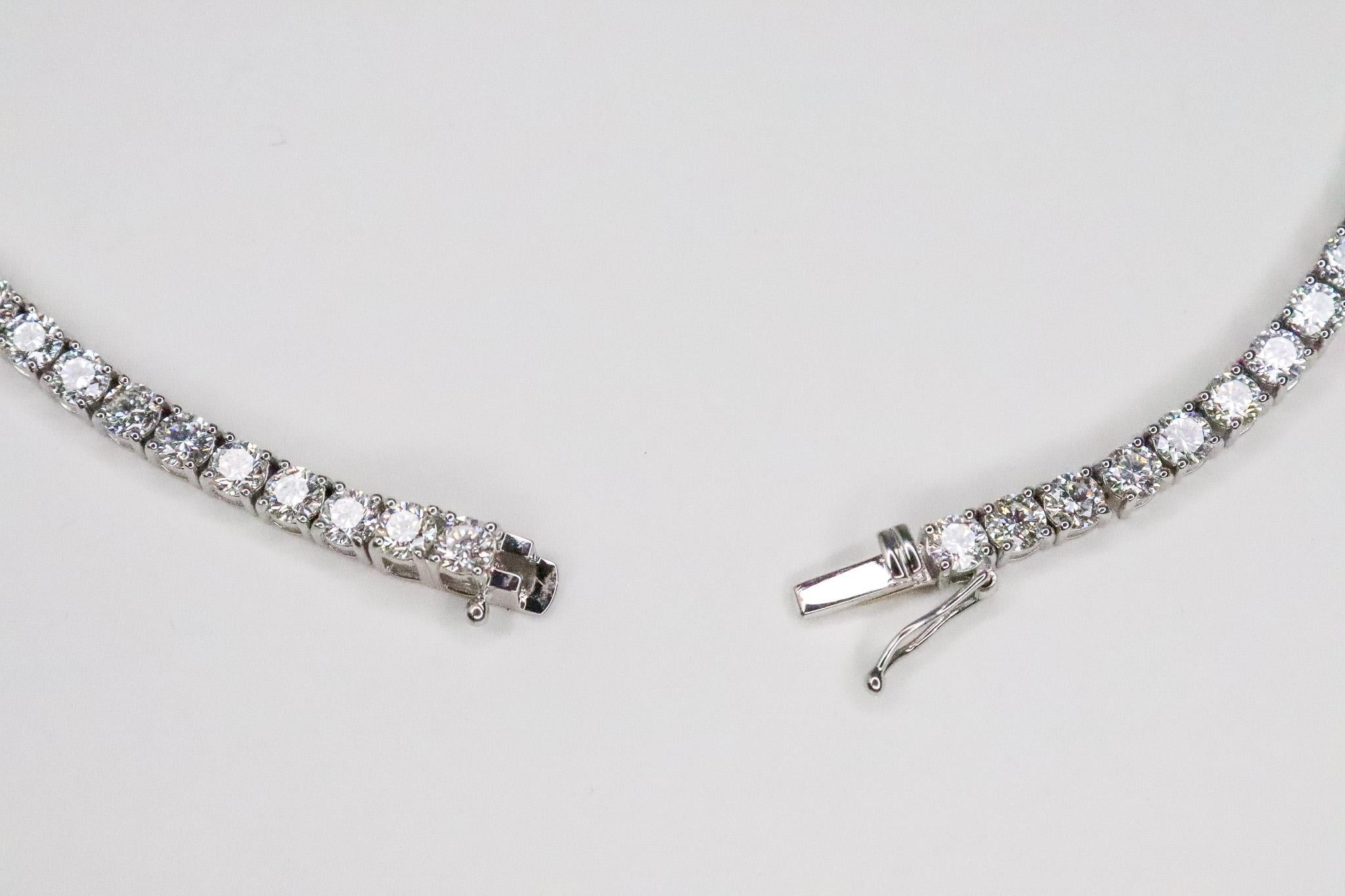 J. Birnbach 16.38 Carat Diamond Tennis Necklace In New Condition In New York, NY
