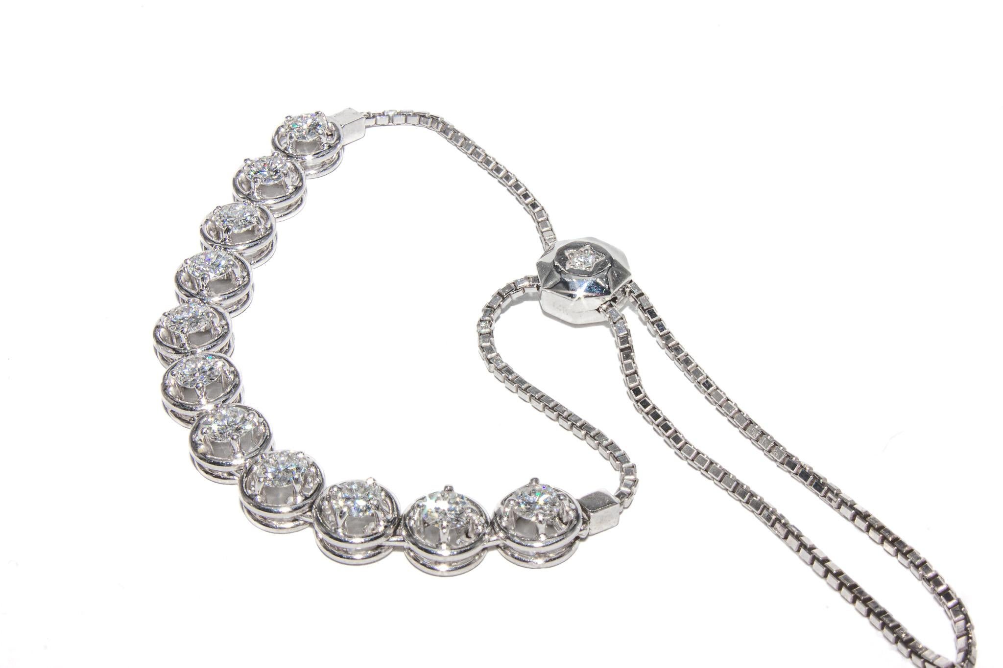 J. Birnbach Bracciale Bolo con diamanti da 1,67 carati totali In condizioni Nuovo a New York, NY