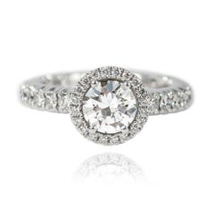 J. Birnbach Anello espandibile in oro 18 carati con diamante rotondo brillante da 1,01 carati