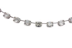 J. Birnbach 18K White Gold 16.96 Carat Total Old Mine Diamond Bar Set Necklace