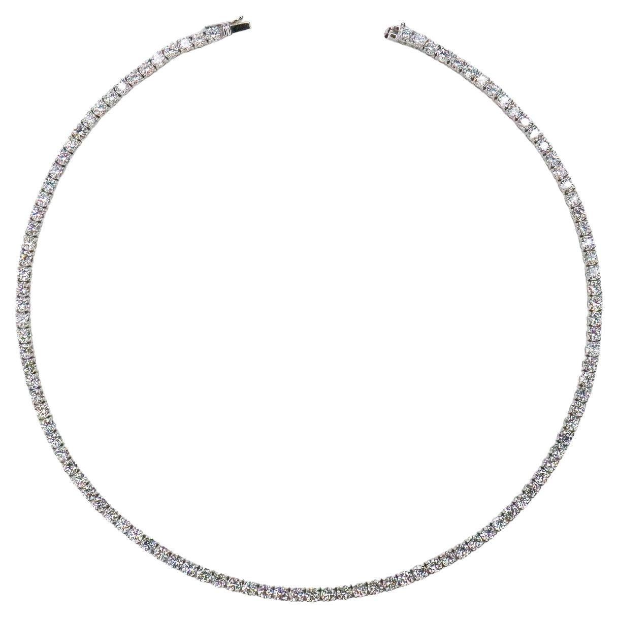J. Birnbach 19.96 Carat Diamond Tennis Necklace