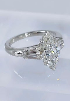 J. Birnbach 2.07 carat GIA Marquise Cut Diamond Engagement Ring