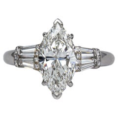 J. Birnbach 2.07 carat GIA Marquise Cut Diamond Engagement Ring