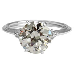 J. Birnbach GIA Certified 2.24 Carat Old European Cut Diamond Antique Style Ring