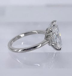 J. Birnbach 2.50 carat GIA GSI1 Elongated Cushion Cut Diamond Three Stone Ring