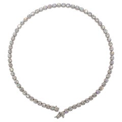 J. Birnbach 28,46 Karat Rundbrillant Diamant Tennis Halskette