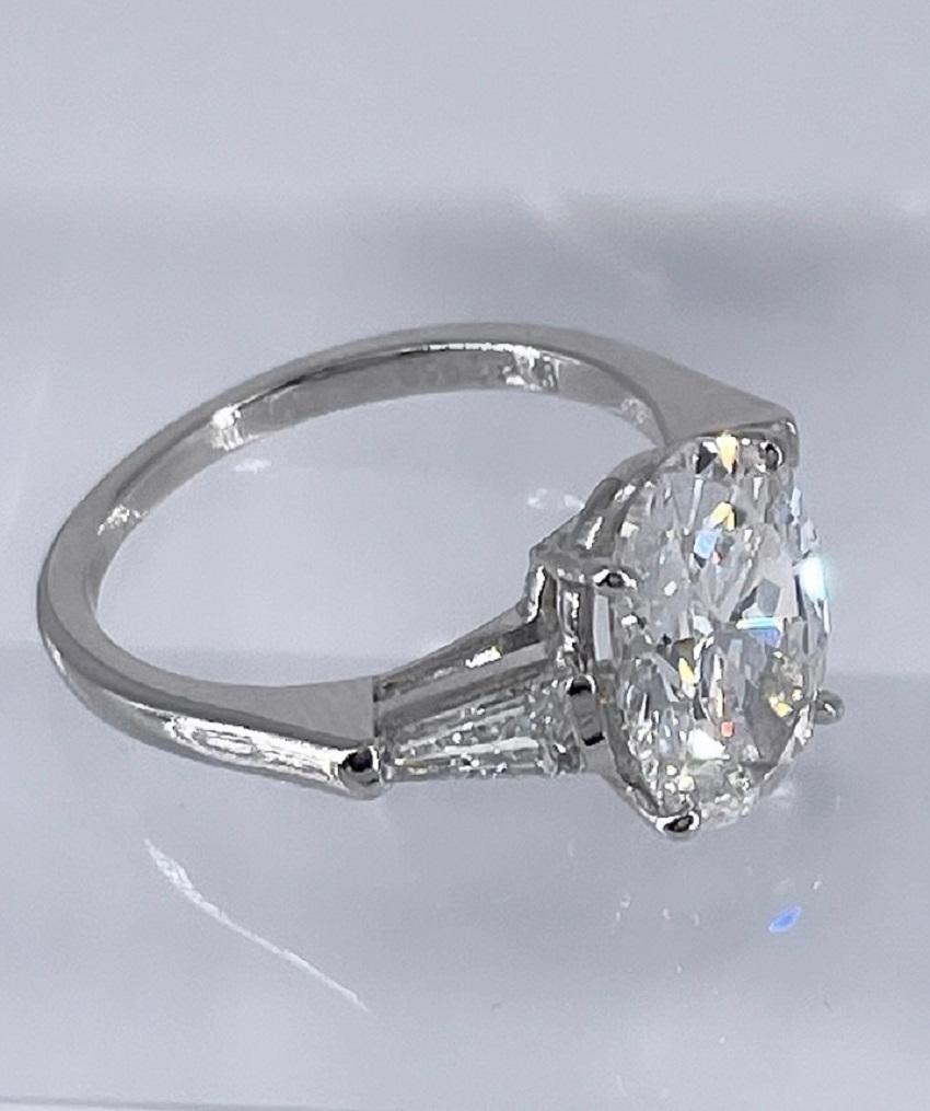 oval diamond with tapered baguettes