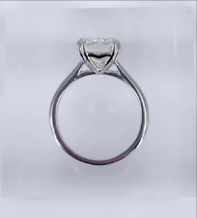J. Birnbach 3.54 carat GIA Radiant Cut Diamond Solitaire Engagement Ring In New Condition For Sale In New York, NY